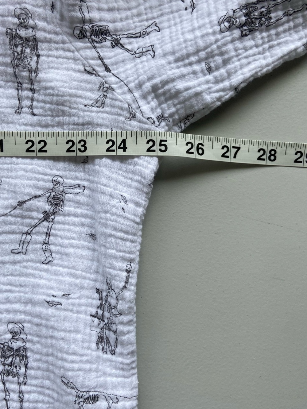 American Eagle skeleton pajama set Halloween cotton gauze XL 2 pieces whimsical - Picture 11 of 14